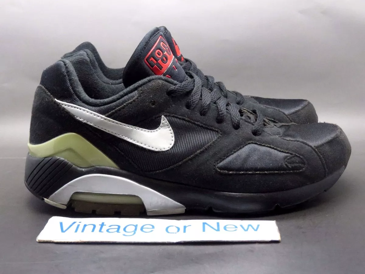 In detail Auckland Aan het leren VTG Nike Air Max 180 Classic Black Silver Red Running Shoes 2005 sz 7 | eBay