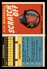 1970 Topps Scratch-Offs Baseball #15 Claude Osteen VG/EX