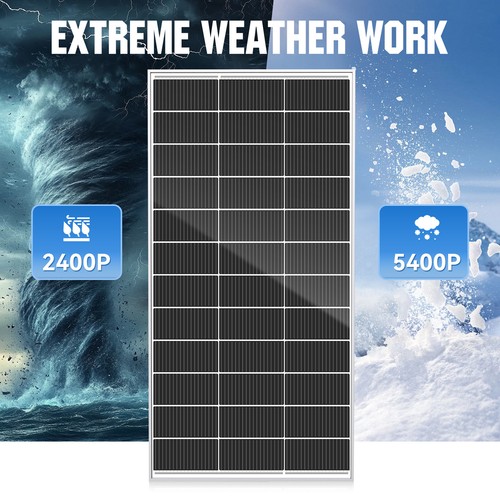 100W 120W 200W 400W 12V Volt Solar Panel Kit with Brackets Motorhomes Trailer RV - Picture 7 of 25