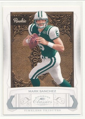 2009 Donruss Classics Mark Sanchez #219 Timeless Tributes Silver RC /100