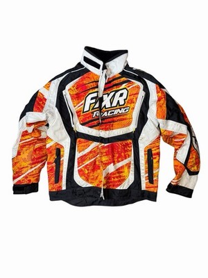 FXR Racing Jacket Mens Medium Motocross Snowmobile Orange Black