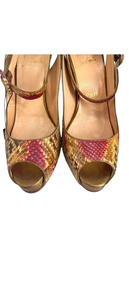 Christian Louboutin Zapatos Mujer Talla 39 Multicolor Pitón Tacones Privatita Italia Foto 3 de 4