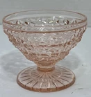 Jeannette Holiday Buttons & Bows Pink Depression Glass Sherbet Cup