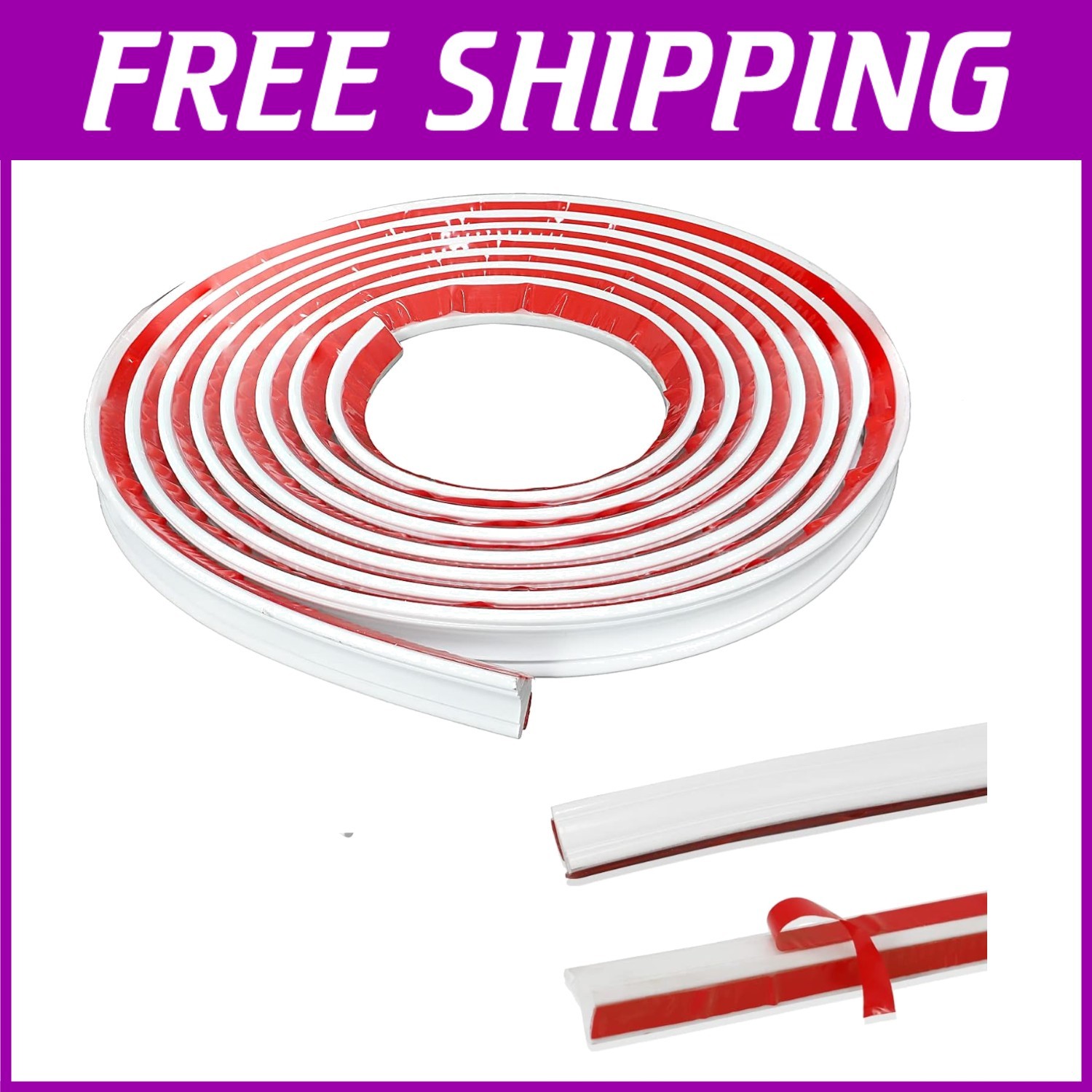 Durable 10 Ft Flexible Caulk Strip for Seamless Corner & Ceiling Finishes