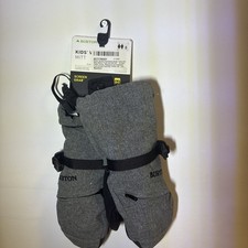 NEW BURTON Kids Vent Mittens Snow Winter SKi Snowboard Gray Blk Girls Boys Small