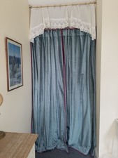 Beautiful Elegant Luxury Velvet Curtains Duck Egg Blue  50 " w x 84" l