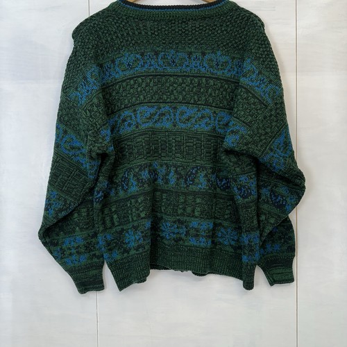 Cárdigan de Colección City Streets Para Hombres Mezcla Acrílica Azul Verde Tejido Cosby Core L LEER - Imagen 6 de 10