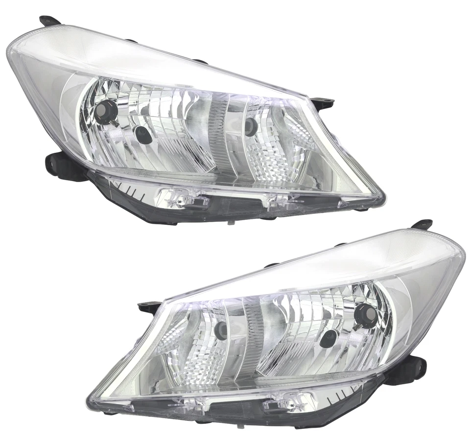 Scheinwerfer Set für Toyota Yaris P13 2010-2014 Chrom H4 Halogen LWR