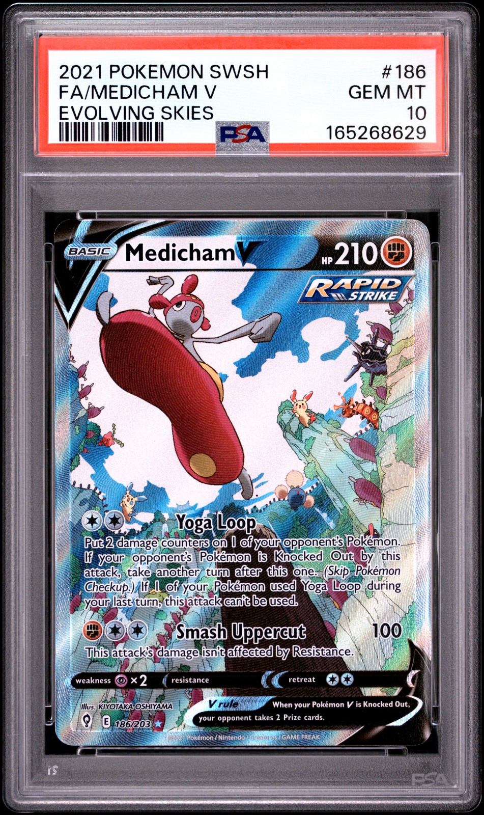 2021 Pokemon Sword & Shield Evolving Skies 186 Medicham V PSA 10 165268629