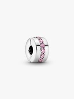 Pandora Charm AnhäNger Bead Clip 925 Sterlingsilber Linie Rosa Steine 791972PCZ