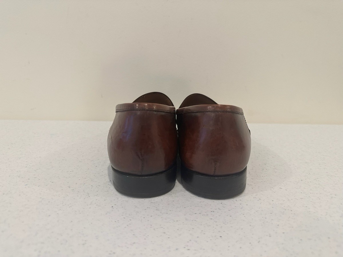 Lorenzo Banfi Italian Leather Brown Slip-On Loafers Men’s 8M Vintage 80s Lorenzo Banfi 626F Calfskin Bit Loafer - Tan  main image 2