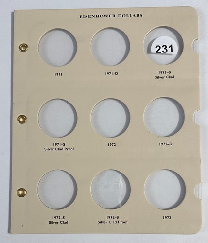 Littleton Album Eisenhower Dollar Page #1 ( 1971- 1973 )    #231