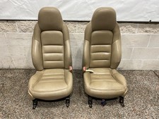 2008 Corvette C6 Oem Tan Leather Seats Pair Driver Passenger Used Dual Power