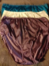 Sz 12 vintage fruit of the loom 100 nylon Brief panties 3 Pack Silky Soft