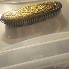 Vintage Ornate Gold-Tone Clothes Brush Vanity Grooming Brush