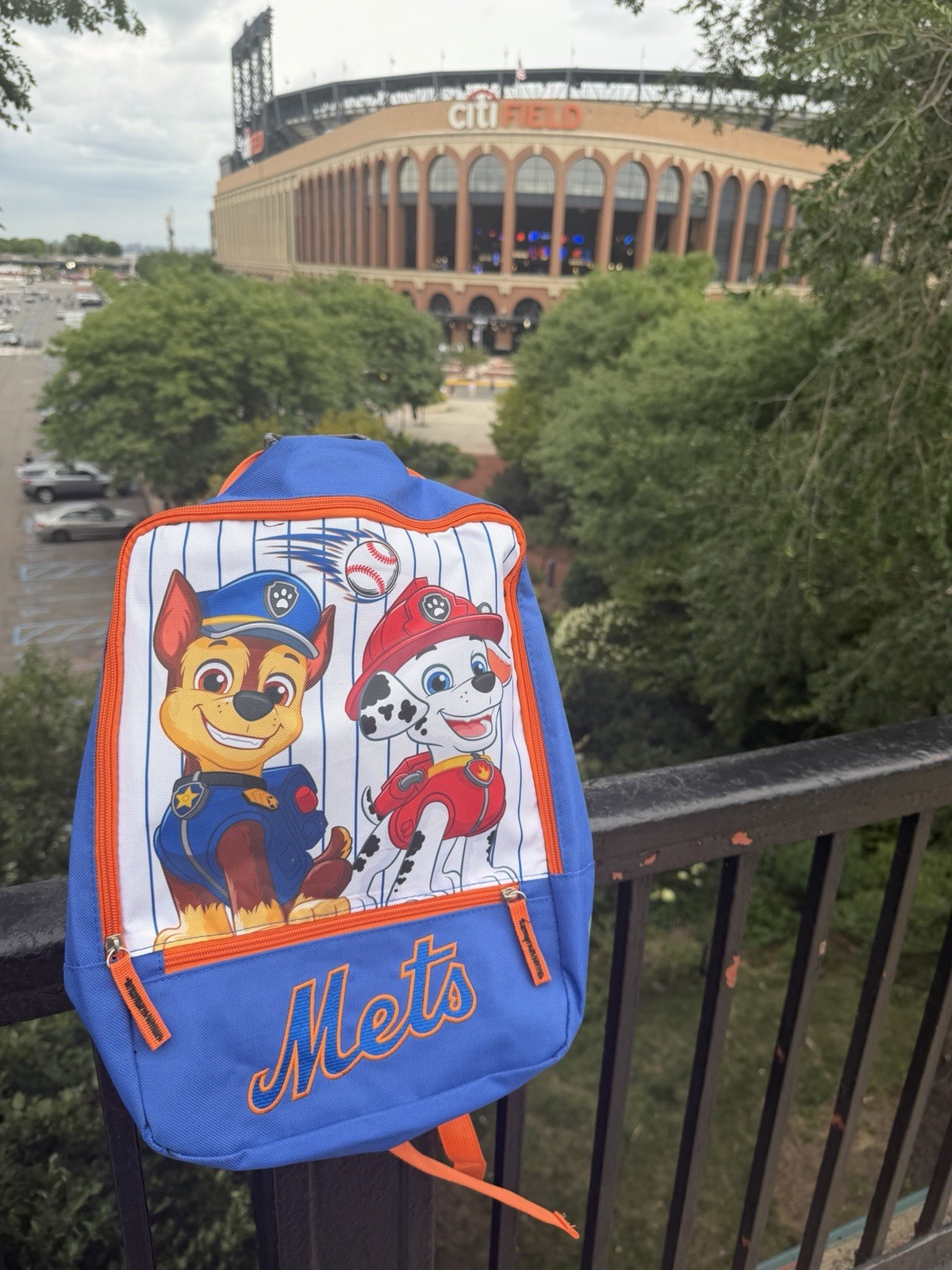 2026 Paw Patrol Chase Marshall Backpack SGA New York Mets Book Bag Nickelodeon