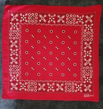 Vintage Fast Color Red Bandanna RN 13960 Made in USA