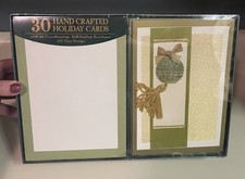 Holiday Cards Hand Crafted with Envelopes 30 Assorted Cards, New Sealed Box