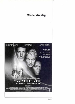 Sphere - Dustin Hoffman - Sharon Stone - Werberatschlag (W1.3)