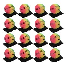 16Pcs 2.5 Inch Sports Wrist Ball, Baseball for Exercise, Mixed Colors