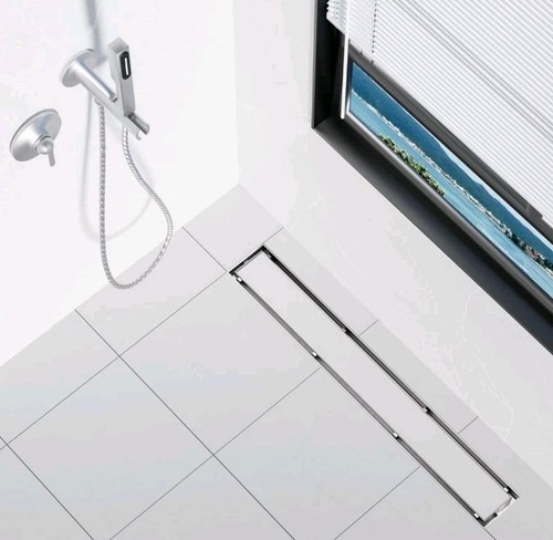 Neodrain 36-Inch Linear Shower Drain with Tile Insert, Brushed Stainless Steel - Picture 7 of 9