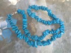 Blue Turquoise Nugget Necklace 17" — photo 5