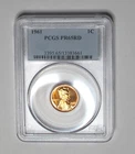 1961 U.S. One Cent * Lincoln / Wheat * PCGS PR65 RD * No Reserve