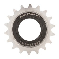 ACS Paws 4.1 18T BMX Bicycle Freewheel 1/2" X 3/32" - NICKEL/BLACK