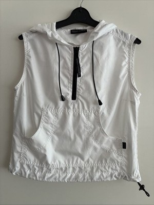 Freeman T. Porter Damen Weste mit Kapuze, weiß, Größe M