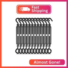 hannger Black Small Turnbuckles for Cables Wire, M6 Hook and Eye Tensioner