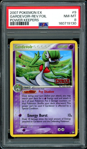 2007 POKEMON EX POWER KEEPERS #9 GARDEVOIR-REVERSE FOIL PSA 8