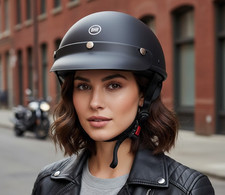 Casco Scodella Nero Opaco Vintage L/XL Uso Sportivo - Non Omologato PER MOTO