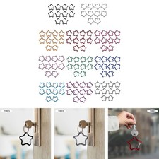 10Pcs Five Pointed Star Shaped Carabiner Heavy Duty Keyring Hook Spring Snap