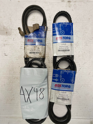 QTY 4 Industrial Grade Cogged Power Drive V Belt, Notched Belt, AX48 | eBay