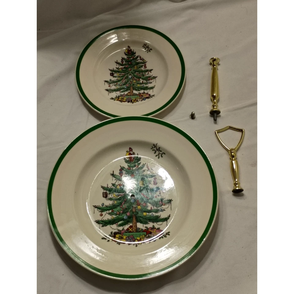 Bandeja para servir Spode Christmas Tree de 2 niveles - Clásico de entretenimiento navideño Foto 4 de 4