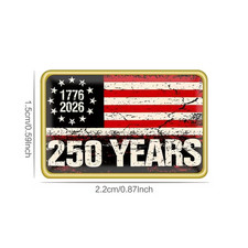 American 250 Anniversary Brooch,  Iron and Copper Tribal Style, Independence Day