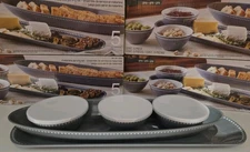 🌟NEW🌟 Pandex 5-piece Beaded Melamine Serving Set Gray