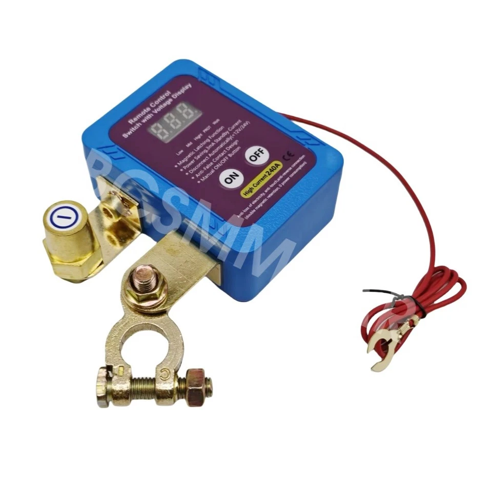 Interruptor de desconexión de batería de coche 12V corte automático inalámbrico doble control remoto Foto 2 de 4
