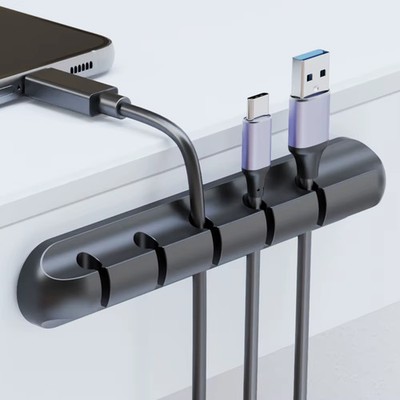 Adhesive Cable Holder Clips Cord Management Wire Organizer for Desktop USB Charg