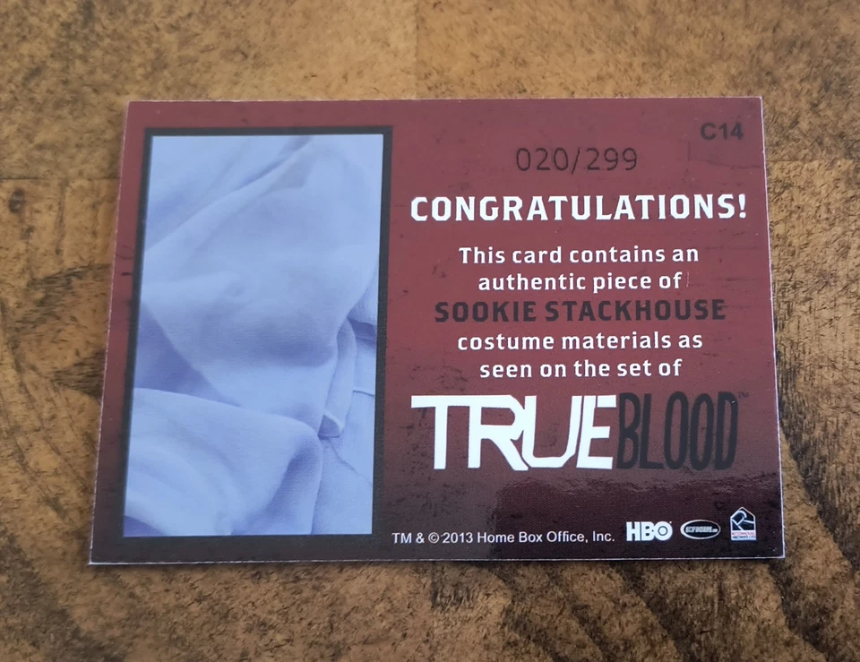 Sookie Stackhouse Costume Materials Card #C14 True Blood Anna Paquin 020/299 - Image 2 of 4