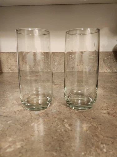 2 Princess House Heritage 22 oz. Cooler Elegant Clear Cut Floral Etch