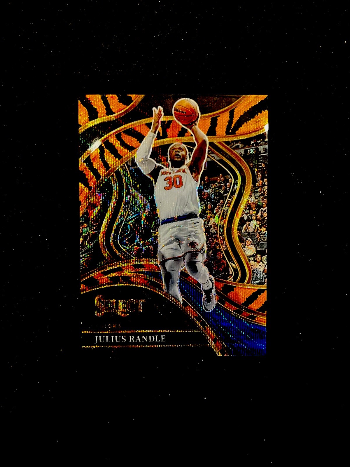 Panini 2023-24 Select Tiger Stripes Prizm #246 Julius Randle Knicks Courtside
