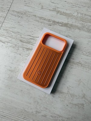RIMOWA iPhone 17 Pro  Orange Aluminium Phone Case Authentic Metallic Box