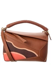 Loewe Puzzle Edge Small Leather Sholder Bag Women's Brown