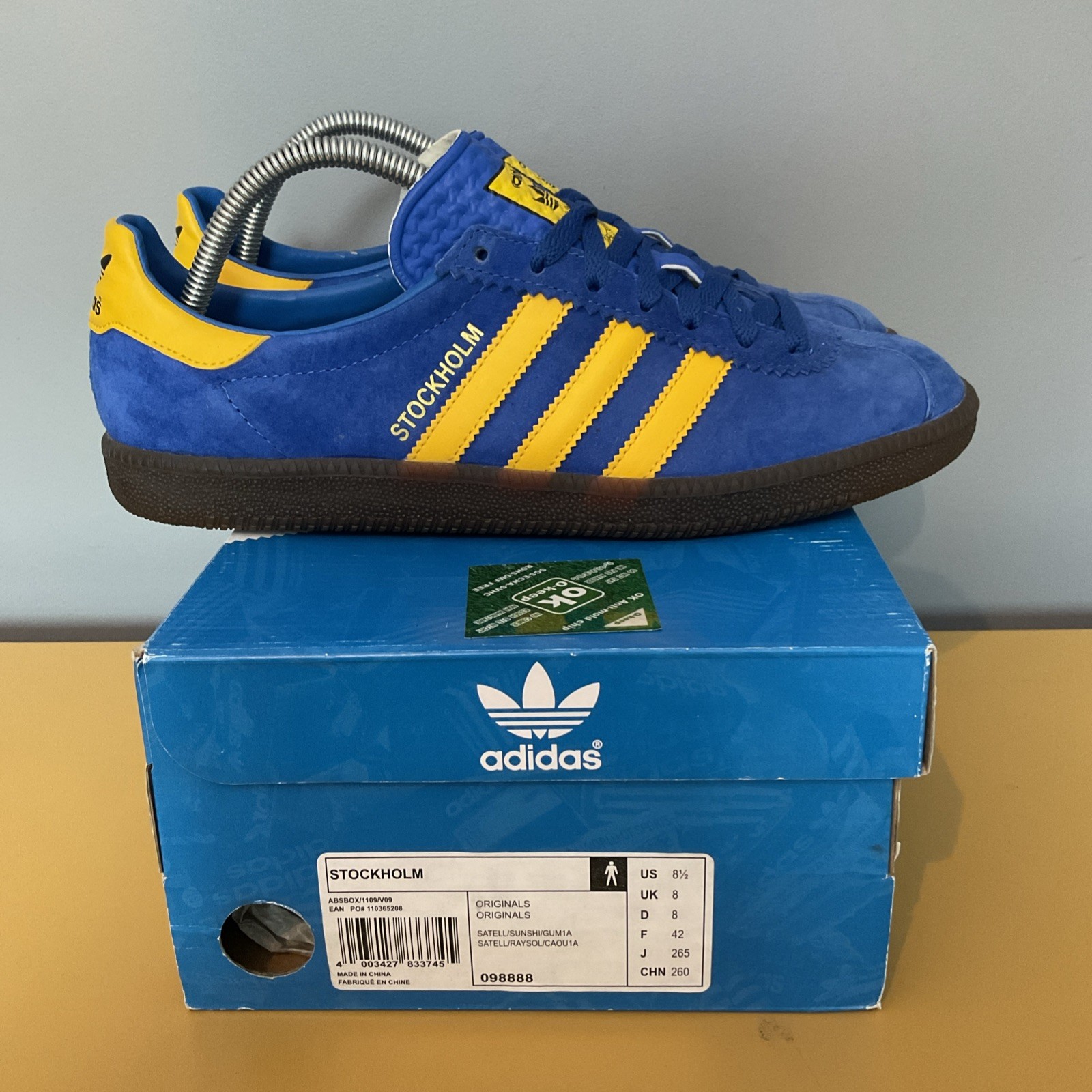 MINT Adidas 2014 Stockholm UK8 Blue 78 098888 07/14 RARE Dublin OG Spzl Spezial