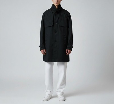 G-Star Regent Garber Trenchcoat Herren Schwarz Mid-Length Baumwolle 2XL?