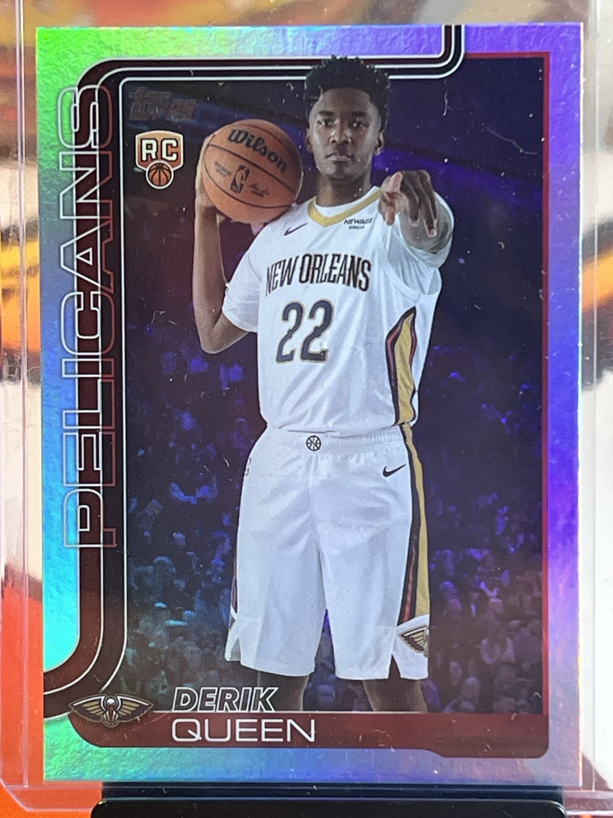 2025-26 Topps - Derik Queen #213 Rainbow Foilboard (RC) Pelicans
