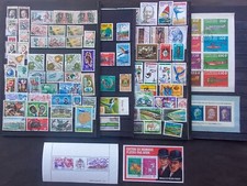 GABON 1959-1990: 105 USED-NEW STAMPS+4 MINISHEETS (RENAULT,DORNIER,FLOWERS ETC)