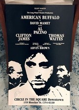 1981 AL PACINO VINTAGE AUTOGRAPHED AMERICAN BUFFALO LOBBY POSTER 22x14-VERY RARE