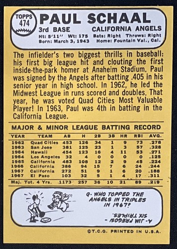 Set Builders: 1968 Topps 400-599 VG/EX & better, no creases, FREE shipping - Picture 173 of 374